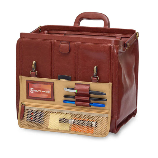 Elite Traditional Doctors Bag - Brown Leather
