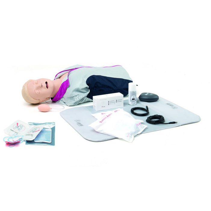 Light Gray Resusci Anne QCPR Full Body with Trolley Bag