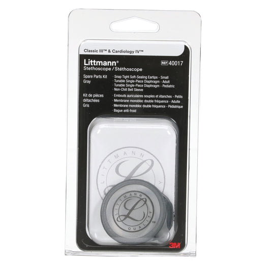 Light Slate Gray 3M™ Littmann® Stethoscope Spare Parts Kit, Classic III/Cardiology IV/Core - Grey