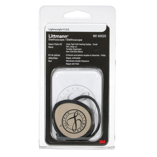 Gray 3M™ Littmann® Stethoscope Spare Parts Kit, Lightweight II S.E., Black