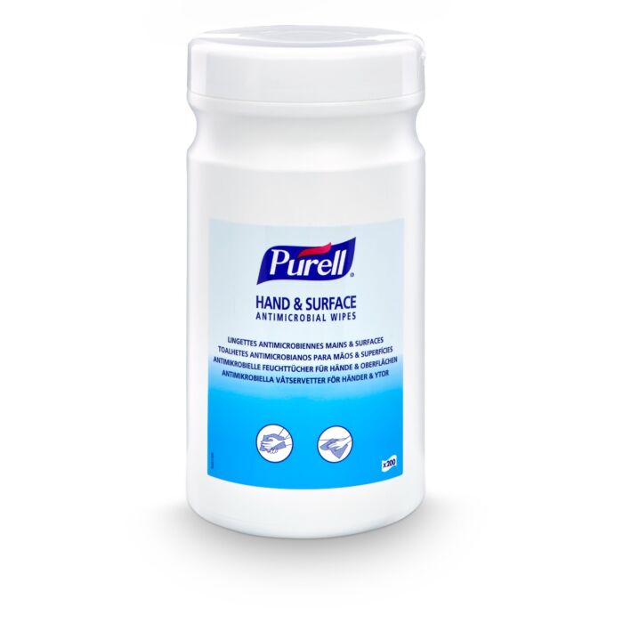 Dodger Blue Purell Hand & Surface Antimicrobial Wipes – 200 Wipes