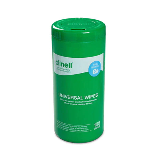 Sea Green Clinell Universal Sanitising Wipes x 100