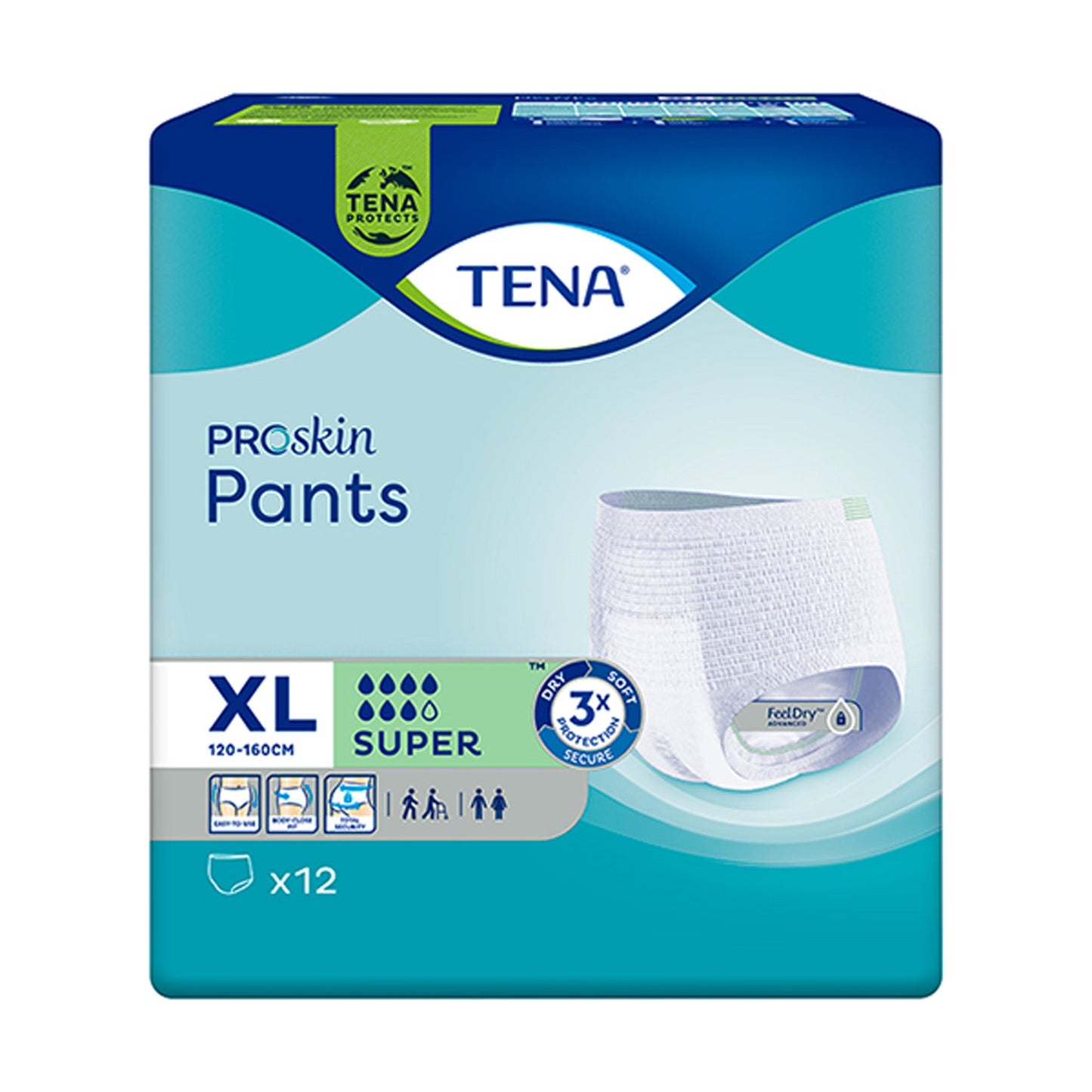 TENA ProSkin Pants Super - Extra Large - Pack of 12 -