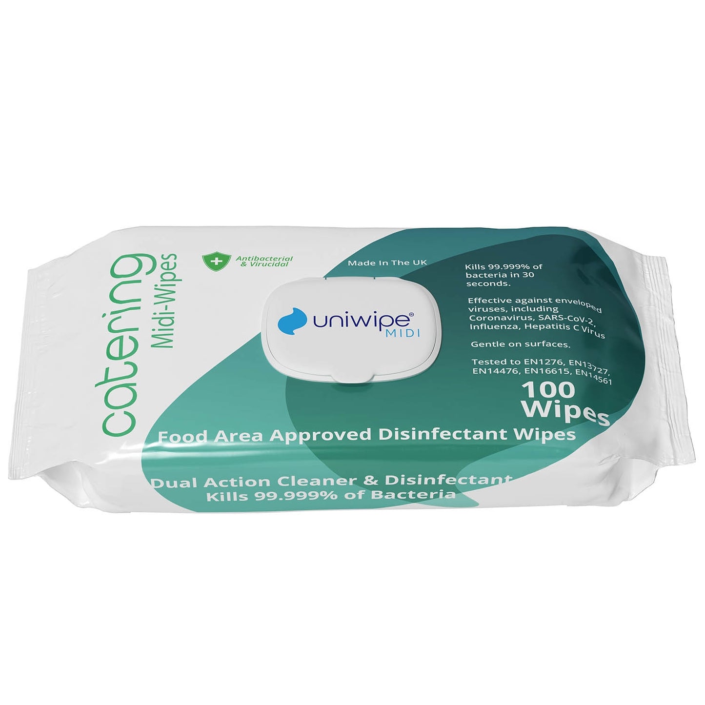 Light Gray Uniwipe Catering Sanitising Midi-Wipes - Pack of 100