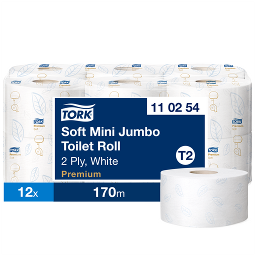 Lavender Tork Premium Mini Jumbo Toilet Paper Roll x 12 (11 02 54)