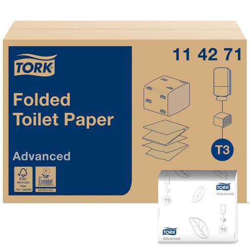 Midnight Blue Tork folded toilet paper 2 ply x 242 sheets x 36 Rolls