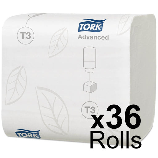 Light Gray Tork folded toilet paper 2 ply x 242 sheets x 36 Rolls