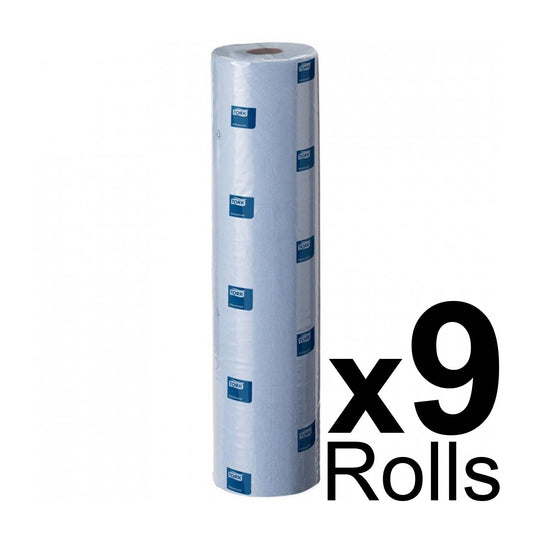 Dark Gray Tork Advanced Blue Couch Roll 2Ply - 152250 - Case of 9 Rolls x 56m