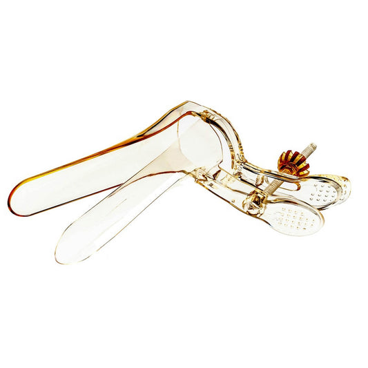 White Smoke EcoGold Speculum Medium Long (Sterile) With Lock - Brown - Pack of 25