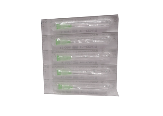 Dark Gray B & D Microlance 3 Needles Green 21g x 2 Inch per 100