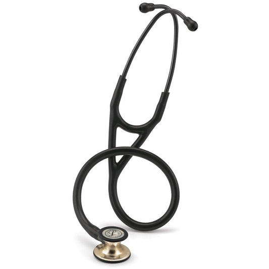 Dark Slate Gray 3M Littmann Cardiology IV Stethoscope - Black - Champagne Chestpiece - 6179