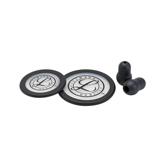 Light Gray 3M™ Littmann® Stethoscope Spare Parts Kit, Classic III/Cardiology IV/CORE - Black