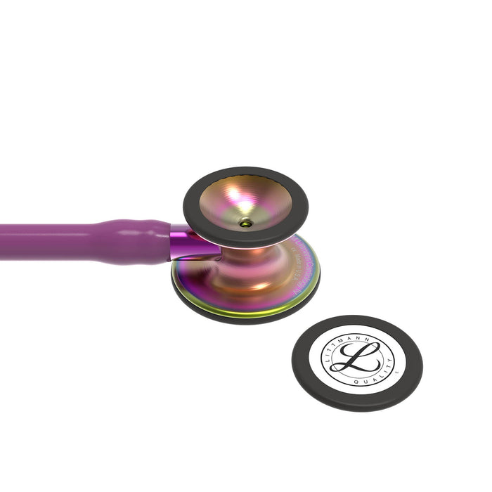 Dim Gray Littmann Cardiology IV Diagnostic Stethoscope: Rainbow & Plum - Violet Stem 6205