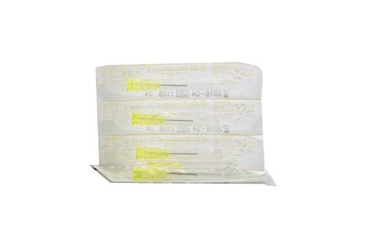 Light Gray B & D Microlance 3 Needles Yellow 30g x 0.5 Inch per 100