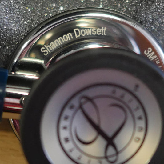 Dark Slate Gray 3M Littmann Cardiology IV Stethoscope Black - Mirror-Finish Chestpiece - 6177