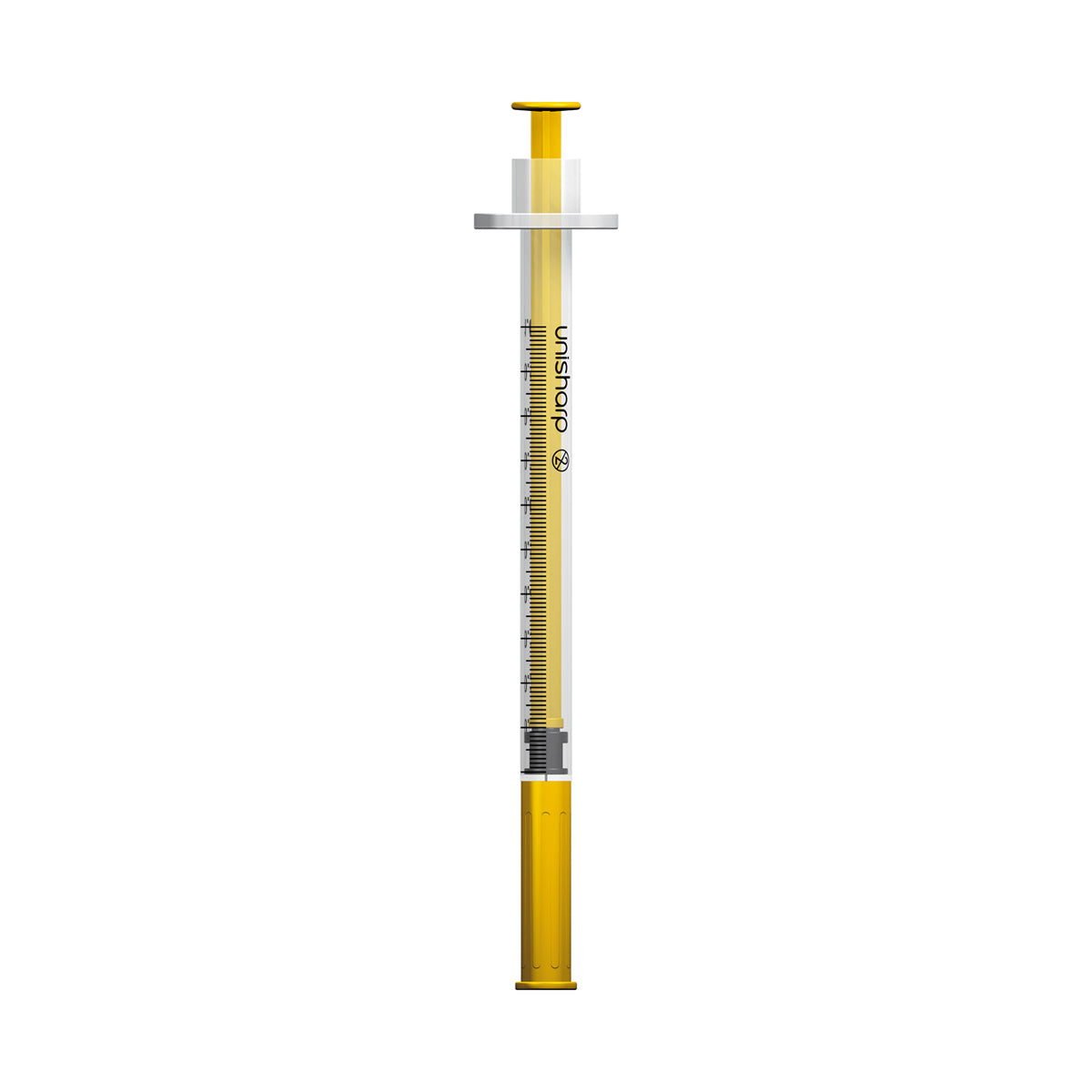 Goldenrod Unisharp 1ml Fixed 30G 0.5" Gold x 100