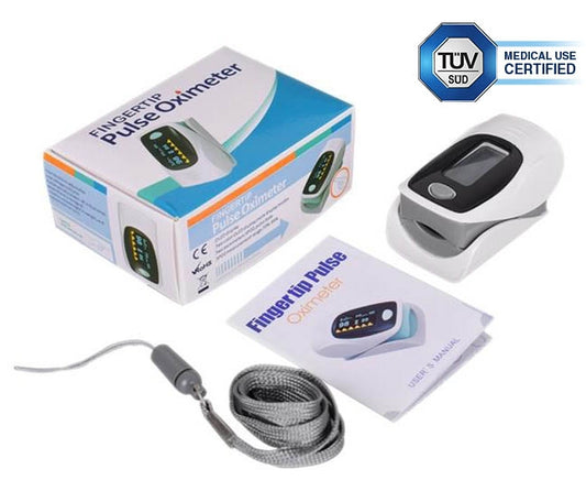 Light Gray Fingertip Pulse Oximeter