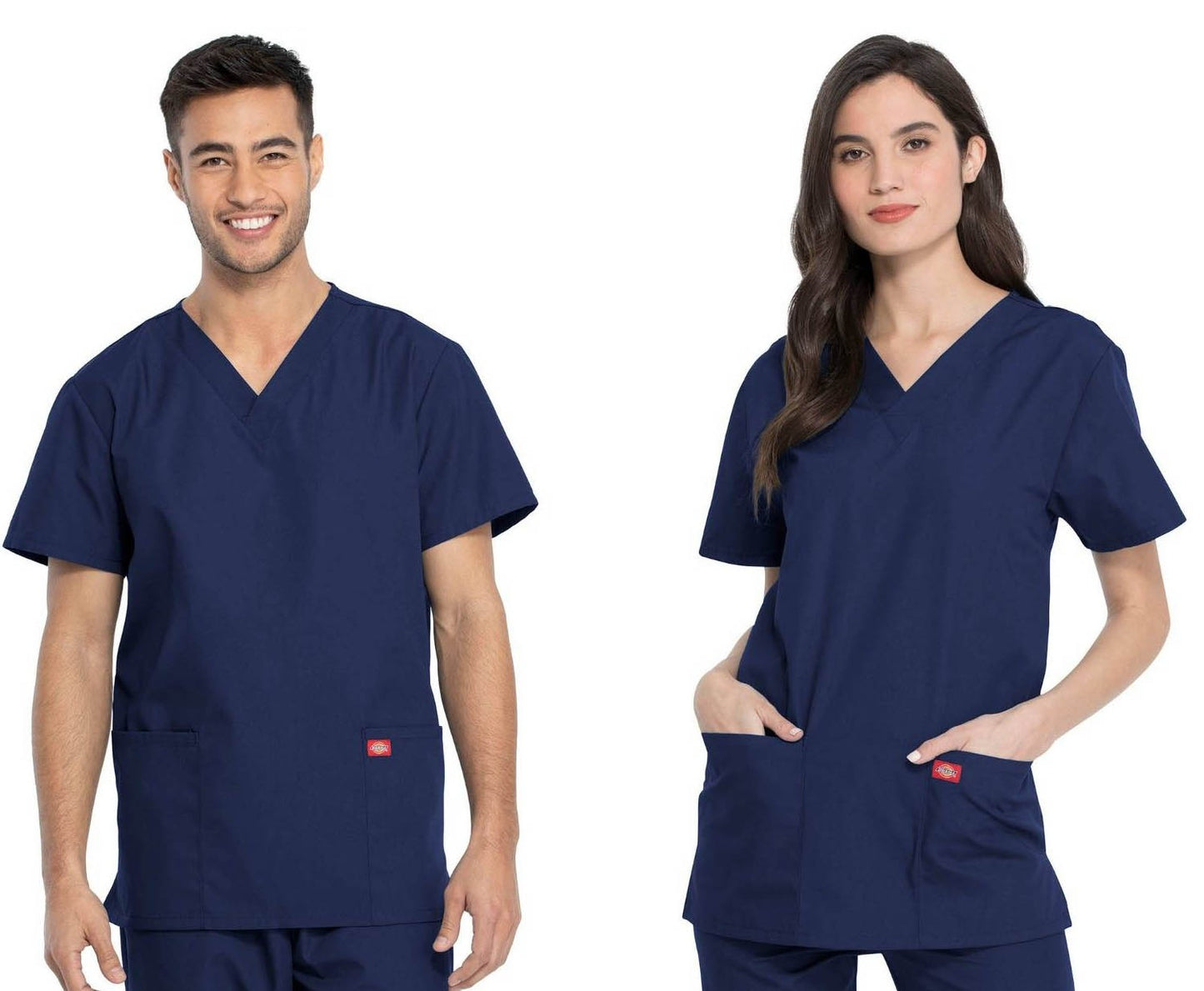 Dark Slate Gray Unisex Dickies Scrub Sets - Navy Blue