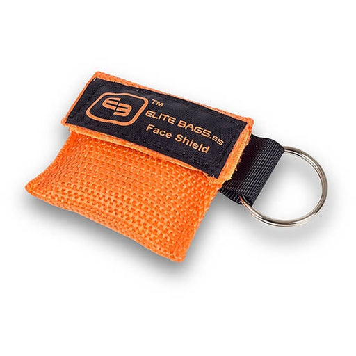Dark Slate Gray Key Ring CPR Mask Bag - Orange