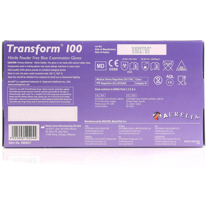 Medium Purple Supermax Aurelia Transform Nitrile Gloves - Pack of 100