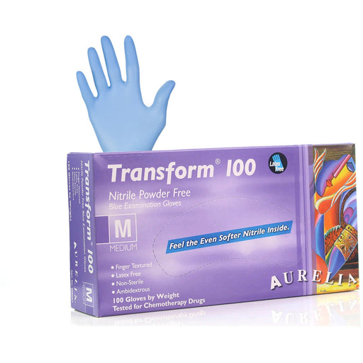 Light Steel Blue Supermax Aurelia Transform Nitrile Gloves - Pack of 100
