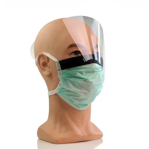 Rosy Brown 3M™ Tie-On, High Fluid-Resistant Surgical Mask with Face Shield - Type IIR 1835FS - Pack Of 50