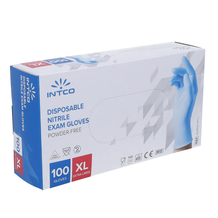 Light Gray Nitrile Disposable Gloves - Box of 100 Gloves