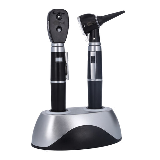 Light Gray Otoscope & Ophthalmoscope Desk Set - Rechargeable