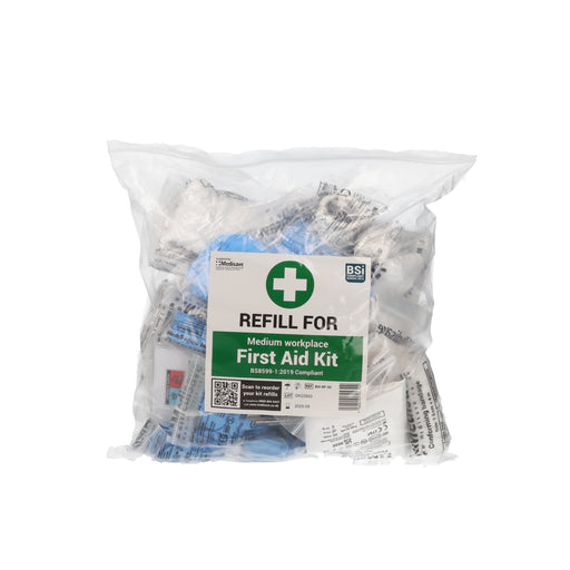 Light Gray BS8599-1:2019 Workplace First Aid Kit - Medium Kit Refill