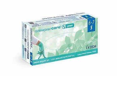 Light Gray Nitrile Gloves Sempercare Green x 200