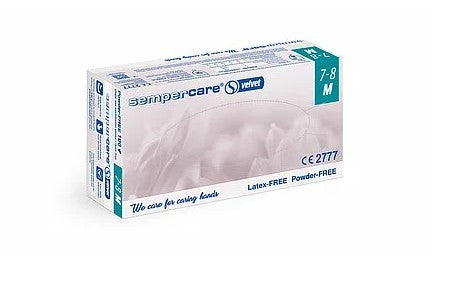 Light Gray Nitrile Gloves Sempercare Velvet x 100