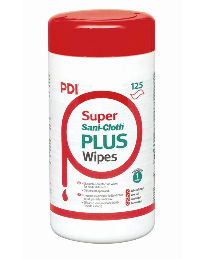 White Smoke Super Sani-Cloth® PLUS - Small Canister (125)