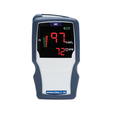 Light Gray SPECTRO2 10 Pulse Oximeter System With Adult Finger Sensor