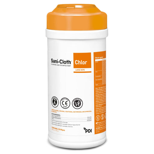 Beige PDI Sani Cloth Chlor - Disinfectant Wipes x 50