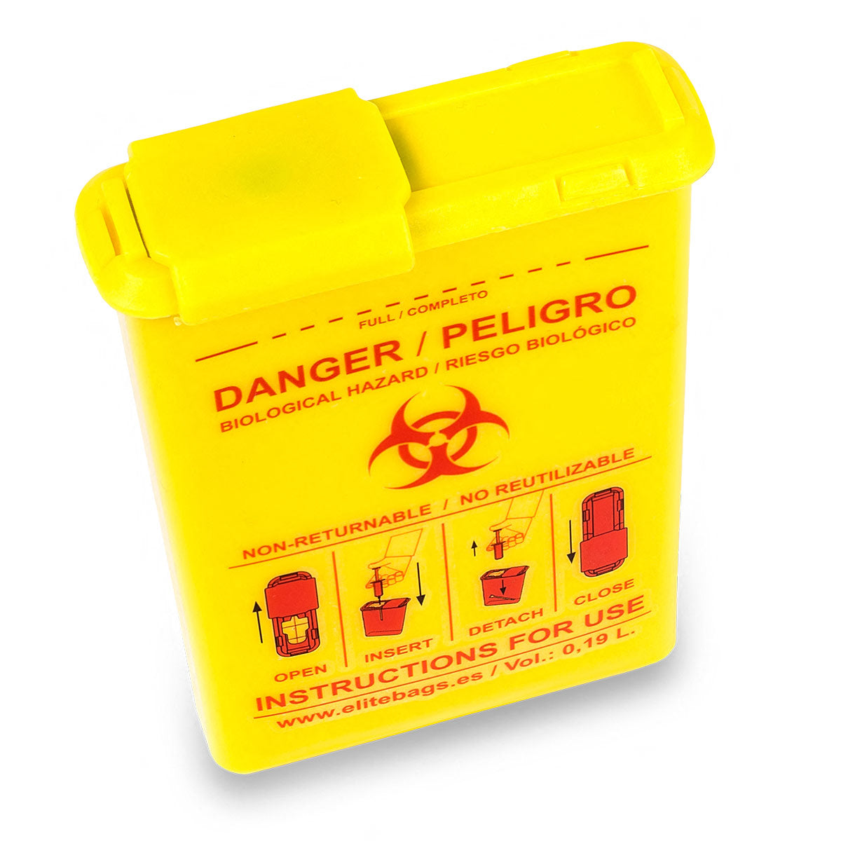 Elite Bags Pocket-Sized Container for Biocontaminated Material - Yellow