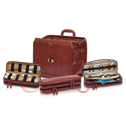 Elite Traditional Doctors Bag - Brown Leather