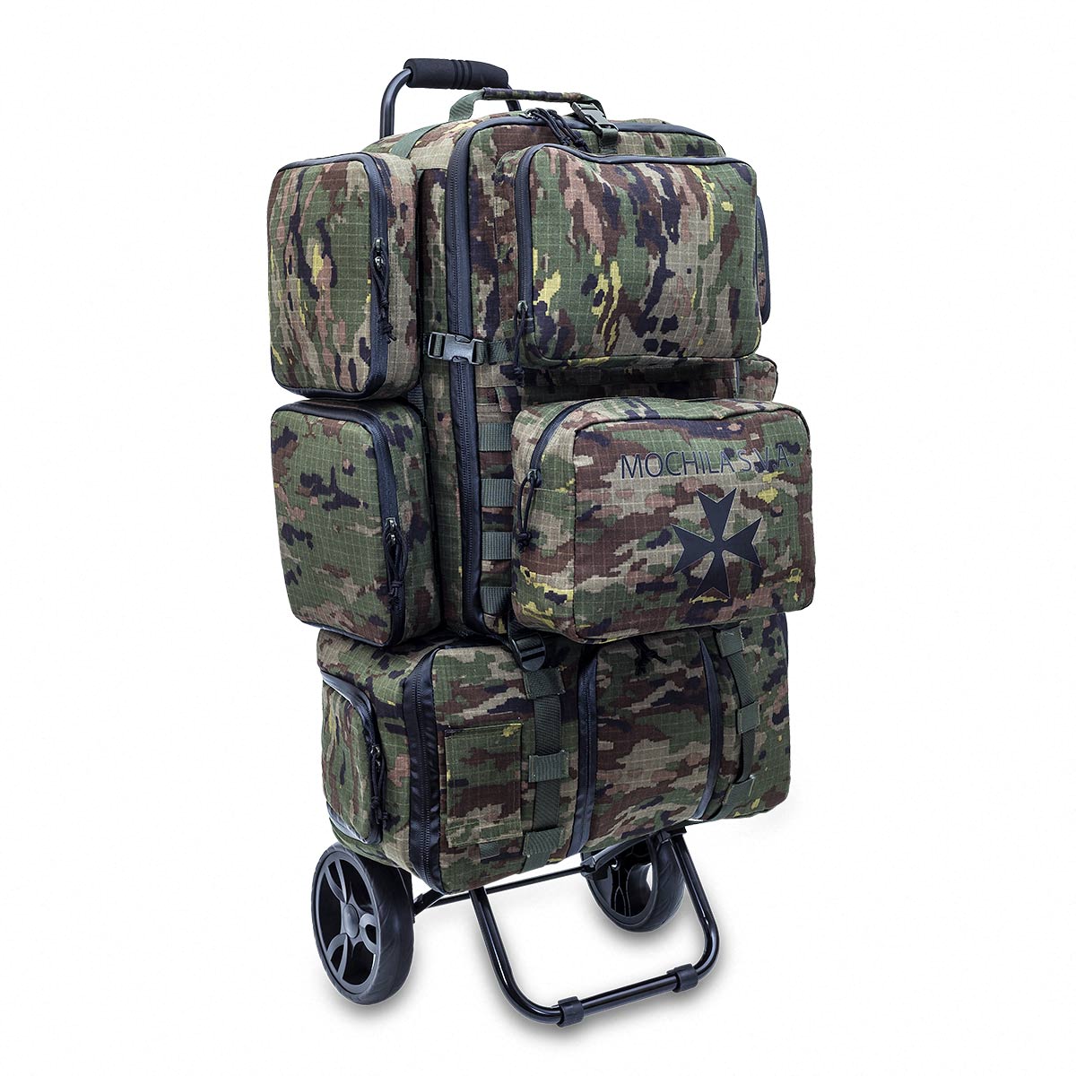 Elite Bags Foldable trolley with seat - Black