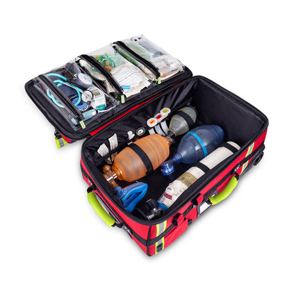 Emerair's Trolley Emergency Respiratory Bag - Red Polyamide