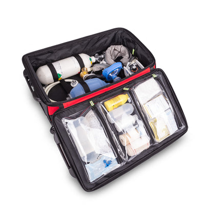Emerair's Trolley Emergency Respiratory Bag - Red Polyamide