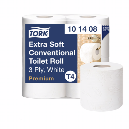 Tork Extra Soft Conventional Toilet Roll Premium – 3 Ply - 36 Rolls