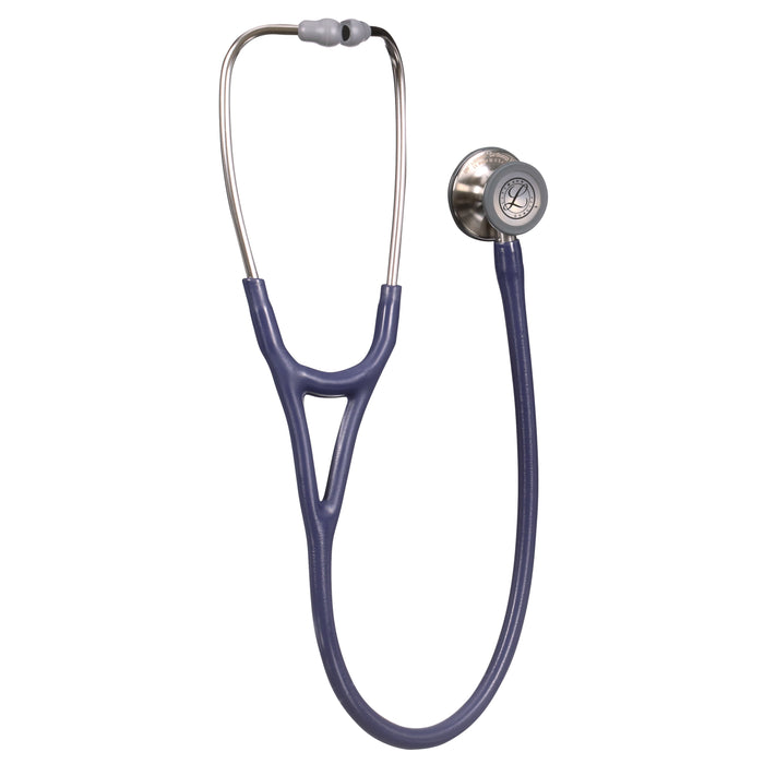 A 3M™ Littmann® Cardiology IV Diagnostic Stethoscope: Satin Midnight Blue Tube 6187C with a silver chest piece on a white background.