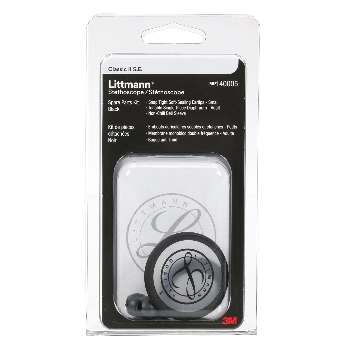 Dark Slate Gray 3M Littmann Spare Parts Kit - Classic II S.E. Stethoscopes - Black
