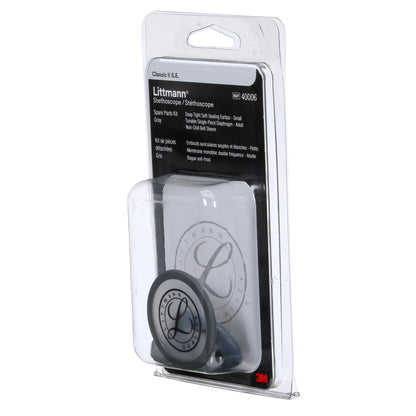Littmann stethoscope spare parts kit 40006, including black ear tips and a grey tunable diaphragm for Classic II S.E.