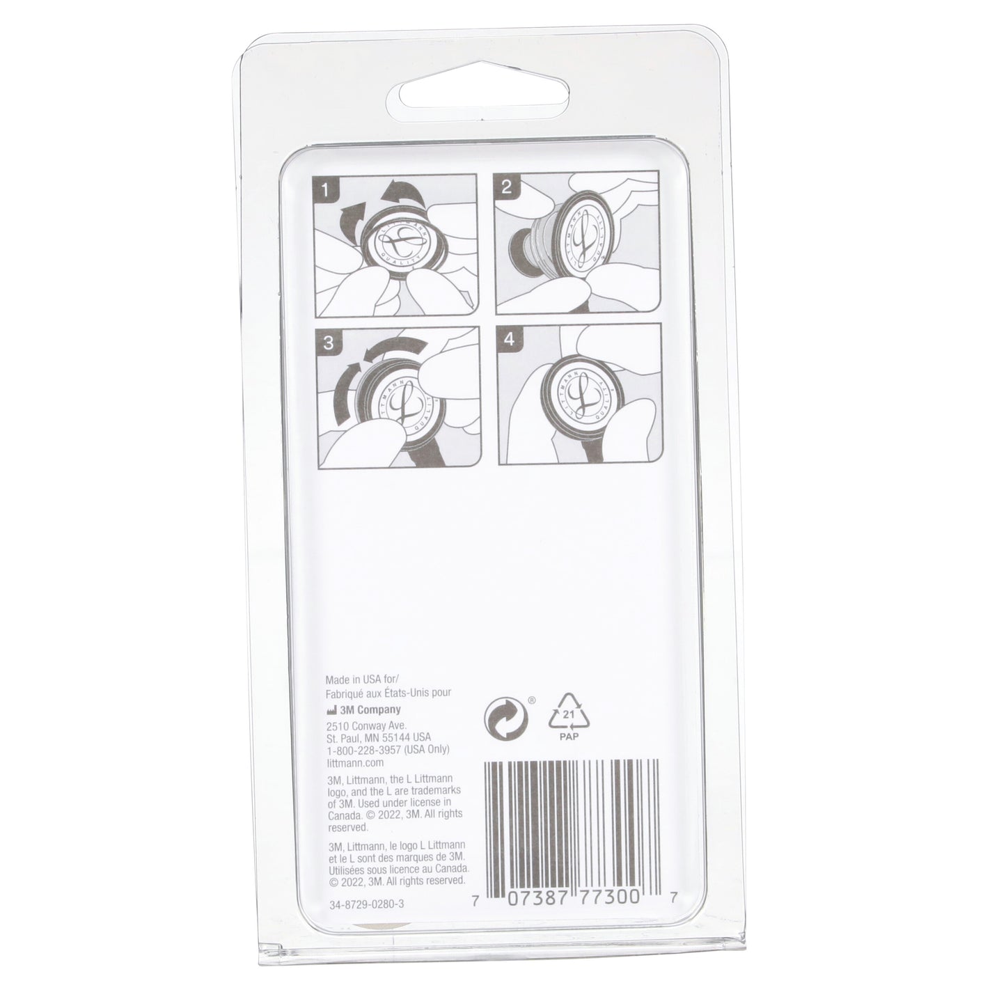 Dark Slate Gray 3M™ Littmann® Stethoscope Spare Parts Kit, Classic II Infant Assembly