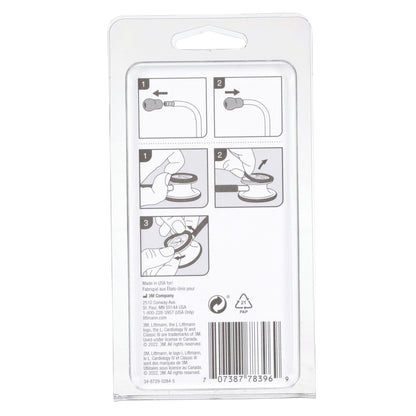 Light Gray 3M™ Littmann® Stethoscope Spare Parts Kit, Classic III/Cardiology IV/CORE - Black