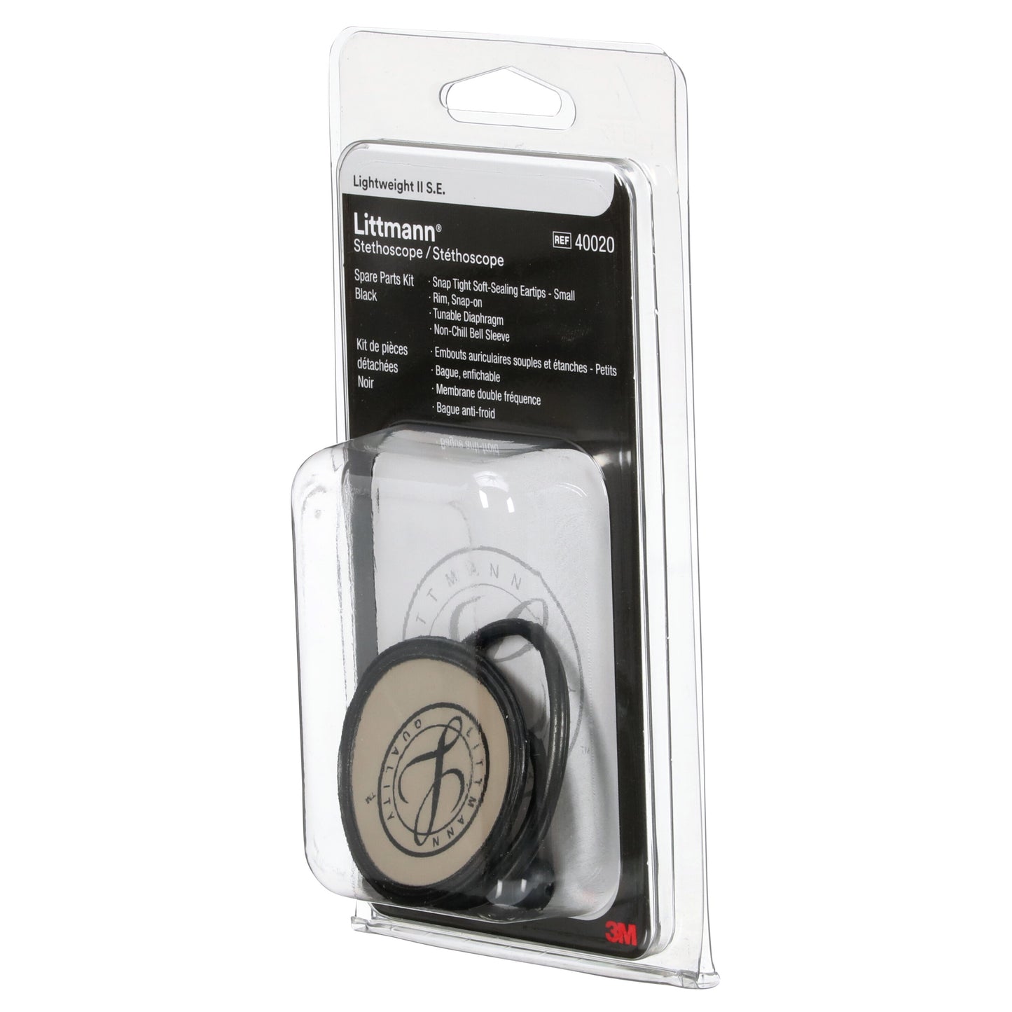 Gray 3M™ Littmann® Stethoscope Spare Parts Kit, Lightweight II S.E., Black
