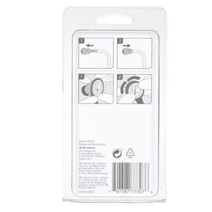 Littmann stethoscope spare parts kit 40022, featuring grey ear tips and a grey tunable diaphragm