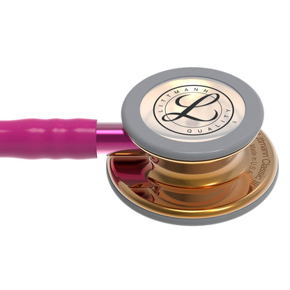 Littmann Classic III Monitoring Stethoscope: High Polish Copper & Raspberry - 5647