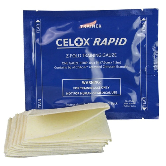 Gray CELOX Gauze 5ft Z-Fold Training