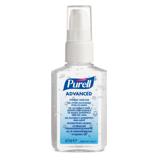 Light Gray Purell Advanced Hygienic Hand Rub - 60ml Pump - CLEARANCE